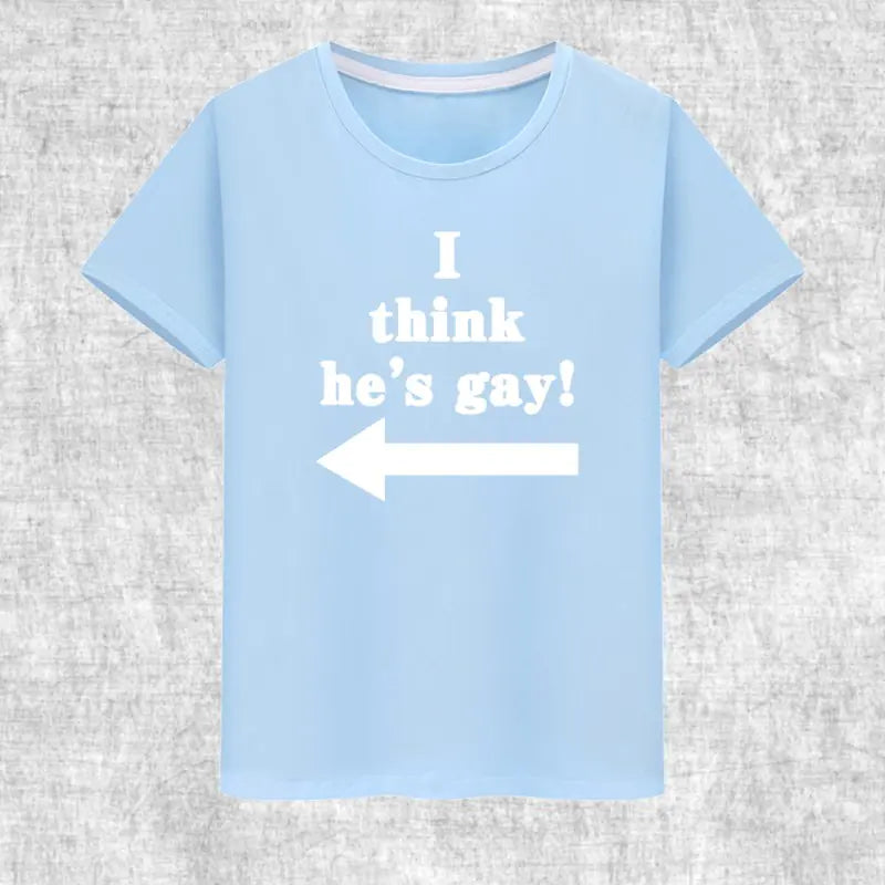 Romero's "I Think He Is Gay Short Sleeve T-Shirt for Programmers"