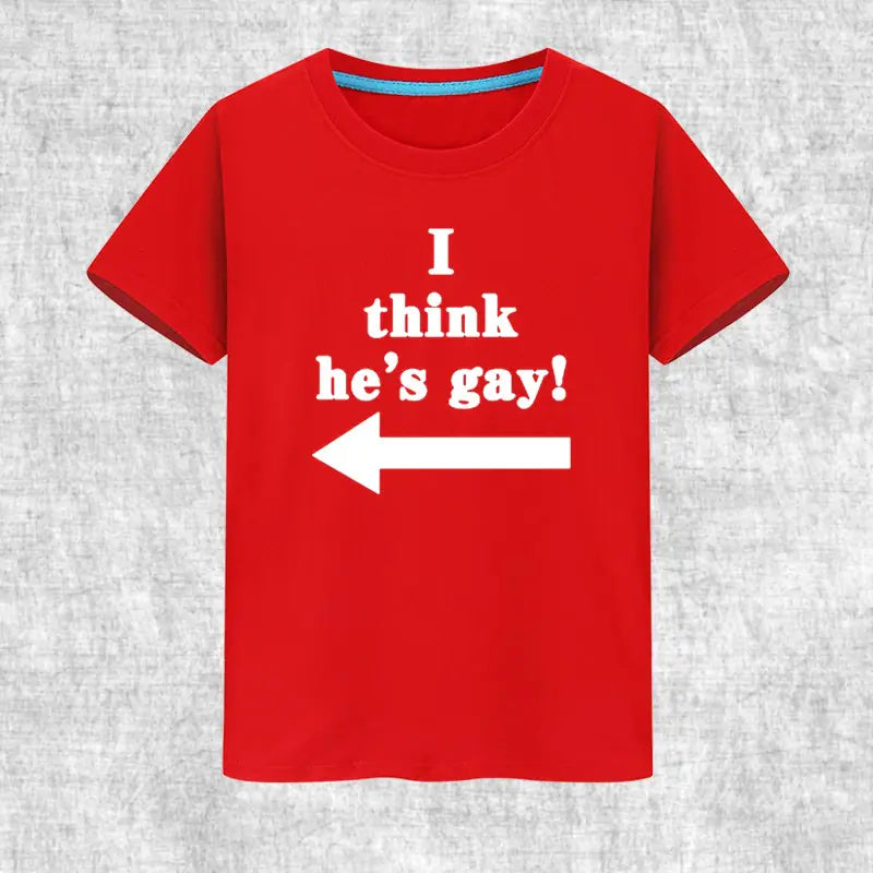 Romero's "I Think He Is Gay Short Sleeve T-Shirt for Programmers"