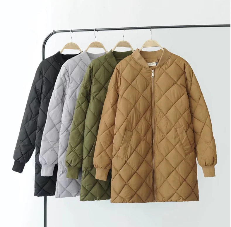 Romero's Stylish Long Cotton Coat for Couples - Women's Top