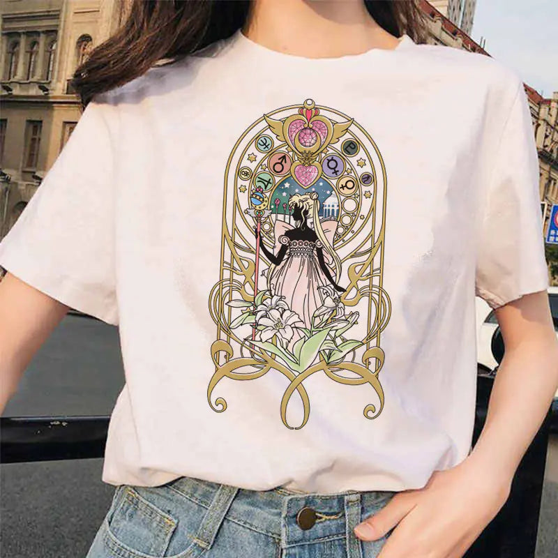Romero's Sailor Moon Printed Short Sleeve T-Shirt Merchandise