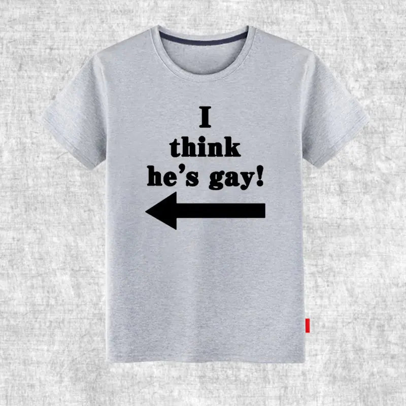 Romero's "I Think He Is Gay Short Sleeve T-Shirt for Programmers"