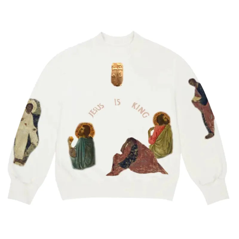 Romero's Heavy-duty Loose Sweater - Jesus is The King Design