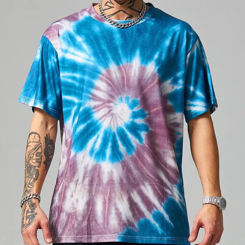 Romero's Men's 2020 Spring/Summer Unique Tie-Dye T-Shirt