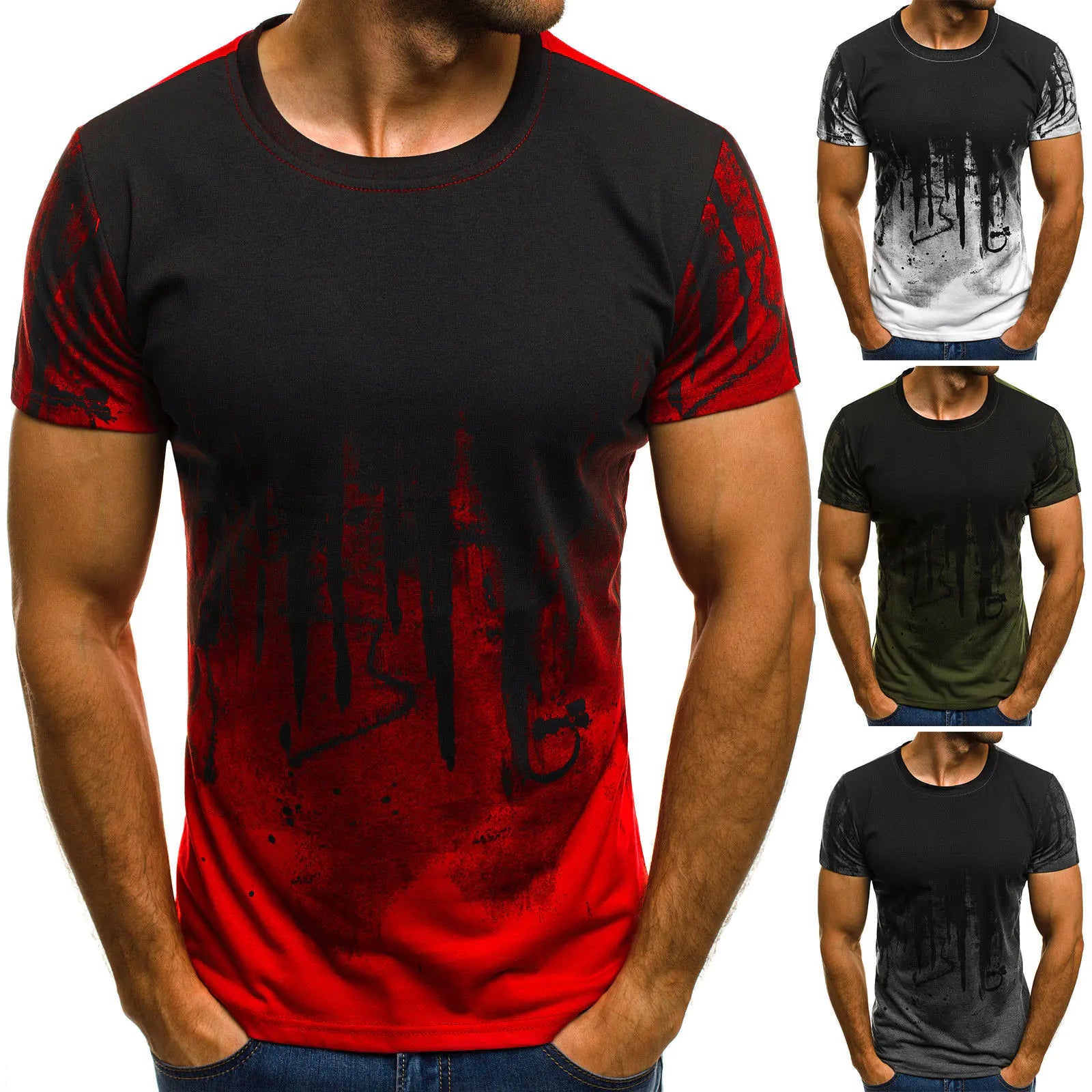 Romero's Summer Camouflage Short Sleeve T-Shirt for Fitness