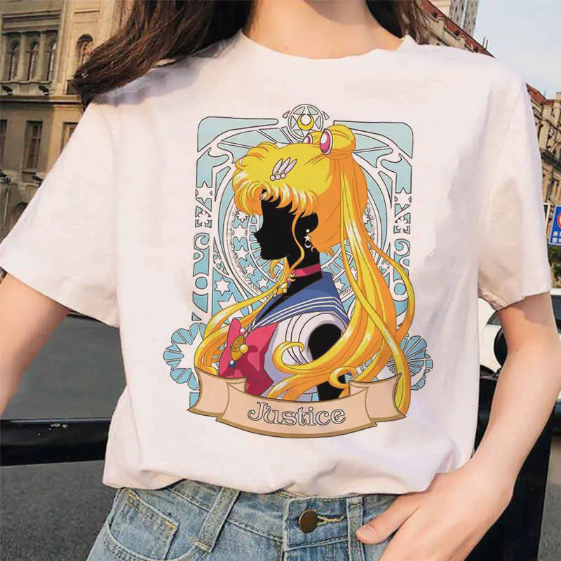 Romero's Sailor Moon Printed Short Sleeve T-Shirt Merchandise