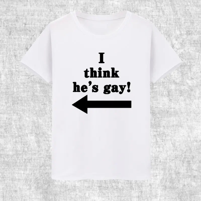 Romero's "I Think He Is Gay Short Sleeve T-Shirt for Programmers"