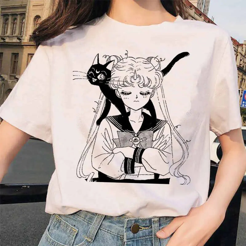 Romero's Sailor Moon Printed Short Sleeve T-Shirt Merchandise