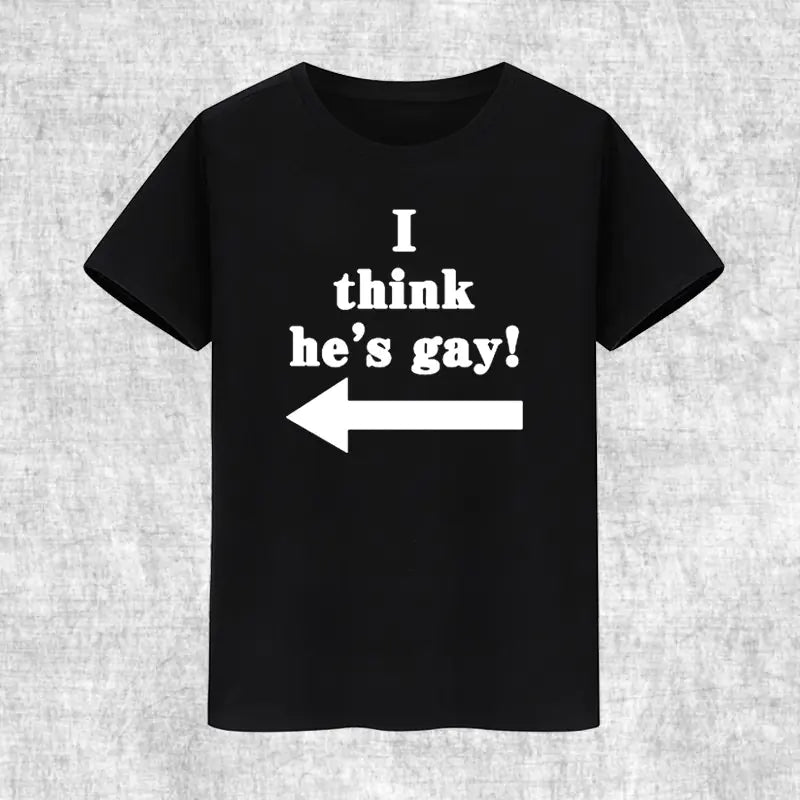 Romero's "I Think He Is Gay Short Sleeve T-Shirt for Programmers"